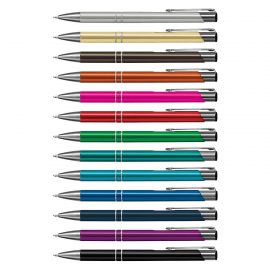 The Trends Collection Panama Pen is a retractable aluminium ball pen. Laser Engraving. 12 colours. Great branded promotional pen product.