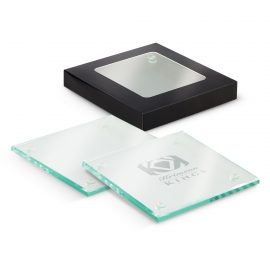 The Trends Collection Saturn Glass Coaster Set is a high quality machine cut set of 2 coasters.  Great corporate gift or branded promotional product.