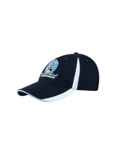 Headwear Professionals Brushed Heavy Cotton Cap  with insert on the peak and crown