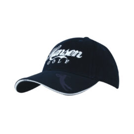 Headwear Professionals Brushed Heavy Cotton with Embossed Pu Peak Cap