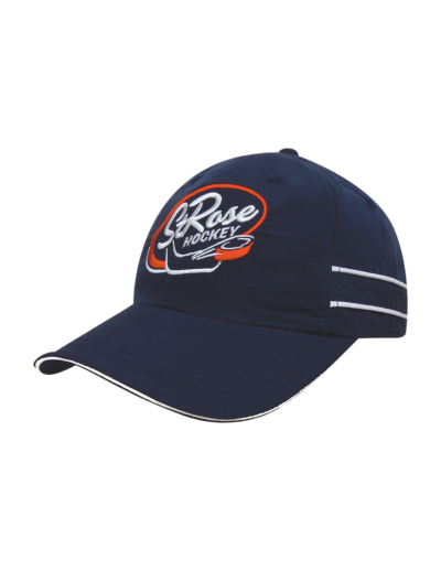 Headwear Professionals Microfibre Sports Cap with Piping & Sandwich peak