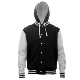 The Aurora Hooded Letterman is a 280gsm poly/cotton garment.  Available in Black.  Sizes XS - 3XL.  Great branded Lettermans from Aurora Clothing.