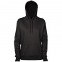 TWP-womens-360-pullover-hoodie-black-front-hood-up