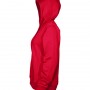 TWP-womens-360-pullover-hoodie-red-left-side-hood-up