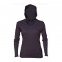 VTH-wmns-lightweight-V-neck-hoodie-navy-front-hood-up