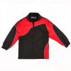 The Unlimited Edition Adult Sports Team Jacket is a 120gsm, full zip, team jacket.  Black and Red.  Great team wear from C-Force Textiles.