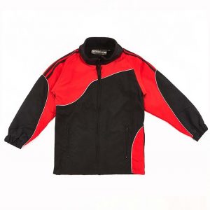 atj01_black_red- The Unlimited Edition Adult Sports Team Jacket is a 120gsm, full zip, team jacket. Black and Red. Great team wear from C-Force Textiles.