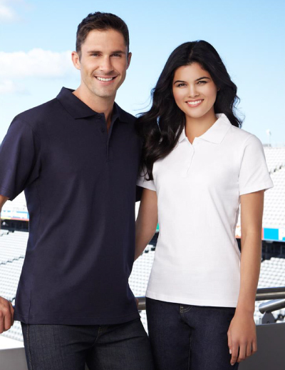 The Biz Collection Ladies Ice Polo is a 100% premium cotton combed polo shirt.  In White, Black & Navy.  8 - 24.  Great branded polo shirts & embroidered clothing.