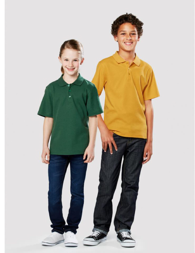 The Biz Collection Kids Crew Polo is a 65% polyester, 35% cotton kids polo shirt.  12 colours.  Great branded kids polos & sportswear.