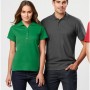 The Biz Collection Mens Crew Polo Shirt is made from 65% Polyester, 35% Cotton Pique Low-pill Yarn.  In 17 colours.  Great branded polos & uniforms.