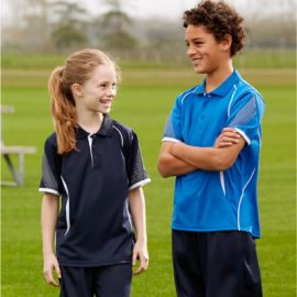 The Biz Collection Kids Razor Polo is made from 100% Biz Cool polyester sports interlock fabric.  14 colours.  Great branded kids polo & sportswear.