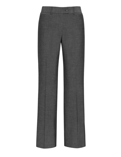 The Biz corporates Womens Relax Fit Pant is made from a cross dyed stretch fabric.  63% Polyester, 33% Viscose, 4% Elastane.  Suits most body shapes.  Available in Grey. Sizes 4-26.