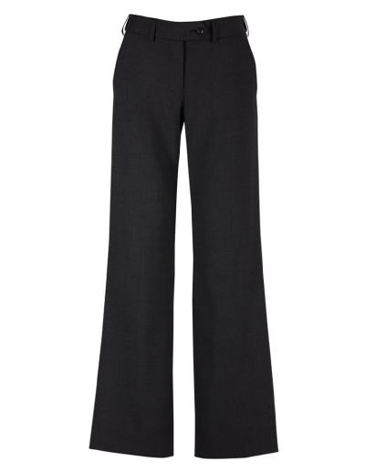 The Biz Corporates Womens Adjustable Waist Pant is a 55% Polyester 43% Wool 2% Elastane mid rise pant. Available in 3 colours. Sizes 4-30.