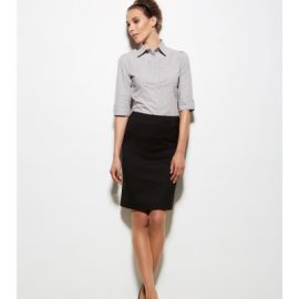 The Biz Corporates Womens Bandless Lined Skirt is a 92% Polyester 8% Bamboo Charcoal pant. Available in 3 colours. Sizes 4-26.