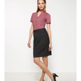 The Biz Corporates Womens Chevron Skirt is a 92% Polyester 8% Bamboo Charcoal skirt. Available in 3 colours. Sizes 4-26.
