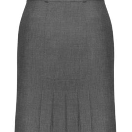 The Biz Corporates Womens Panelled Skirt is a 63% Polyester, 33% Viscose and 4% Elastane skirt. Available in Grey. Sizes 4-26.