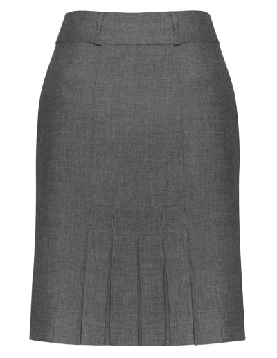 The Biz Corporates Womens Panelled Skirt is a 63% Polyester, 33% Viscose and 4% Elastane skirt. Available in Grey. Sizes 4-26.