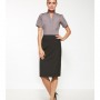 The Biz Corporates Womens Relaxed Fit Skirt is a 55% Polyester, 43% Wool, 2% Elastane skirt. Available in 3 colours. Sizes 4-26.