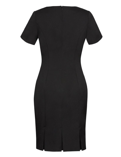 The Biz Corporates Womens Short Sleeve Dress is 92% Polyester 8% Bamboo Charcoal dress. Available in 3 colours. Sizes 4-22.