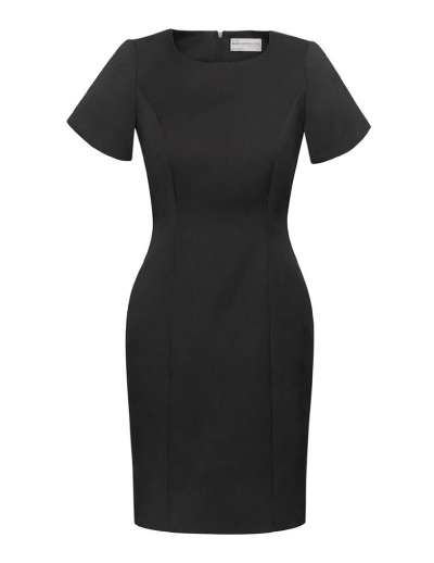 The Biz Corporates Womens Short Sleeve Dress is 92% Polyester 8% Bamboo Charcoal dress. Available in 3 colours. Sizes 4-22.