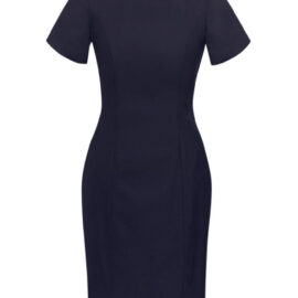 The Biz Corporates Womens Short Sleeve Dress- Wool is 63% Polyester 33% Viscose and 4% Elastane dress. Available in 3 colours. Sizes 4-22.