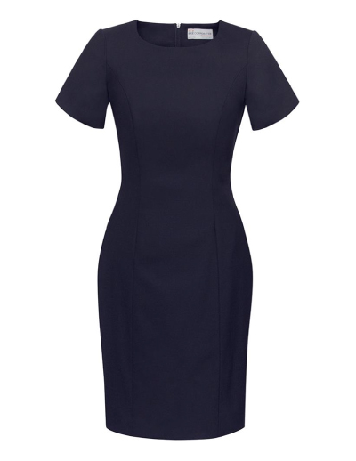 The Biz Corporates Womens Short Sleeve Dress- Wool is 63% Polyester 33% Viscose and 4% Elastane dress. Available in 3 colours. Sizes 4-22.