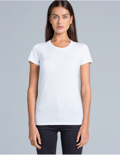 The AS Colour Wafer Tee is a 150gsm, 100% Cotton womens tee.  Available in 7 colours.  Sizes XS - XL.  Great printed womens tees from AS Colour.