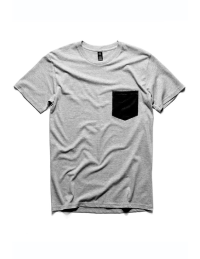 5010 AS Colour Staple Pocket Tee Grey Marle Black - Promotrenz