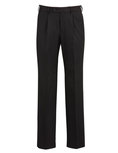 The Biz Corporates Mens One Pleat Pant Regular is a cool stretch pant made of 92% Polyester 8% Bamboo Charcoal. Available in 3 colours. Sizes 77R-102R.