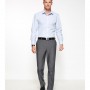 The Biz Corporates Mens Slimline Pant is a textured pant made of 63% Polyester, 33% Viscose and 4% Elastane. Available in Grey. Sizes 77R-112R.