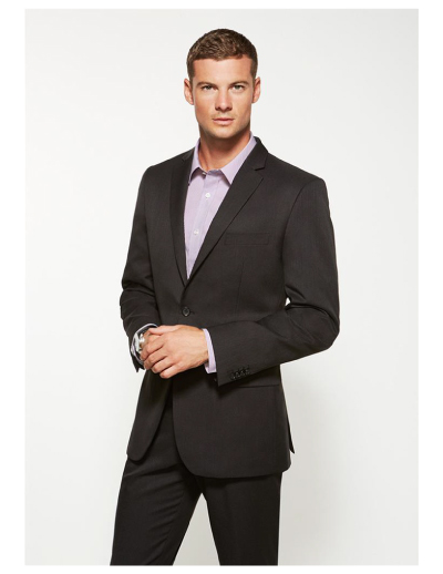 Biz-Corporates-Mens-Slimline-Jacket-cool-stretch-80113-worn The Biz Corporates Mens Slimline Jacket ia a cool Stretch jacket made of 92% Polyester 8% Bamboo Charcoal. Available in 3 colours. Sizes 87R - 127R.