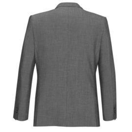 The Biz Corporates Mens Slimline Jacket is a textured fabric made of 63% Polyester, 33% Viscose and 4% Elastane. Available in Grey. Sizes 87R - 127R.