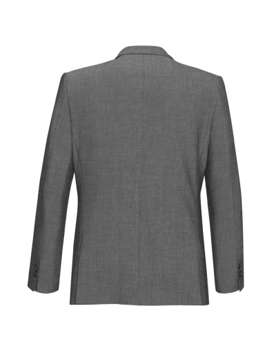The Biz Corporates Mens Slimline Jacket is a textured fabric made of 63% Polyester, 33% Viscose and 4% Elastane. Available in Grey. Sizes 87R - 127R.