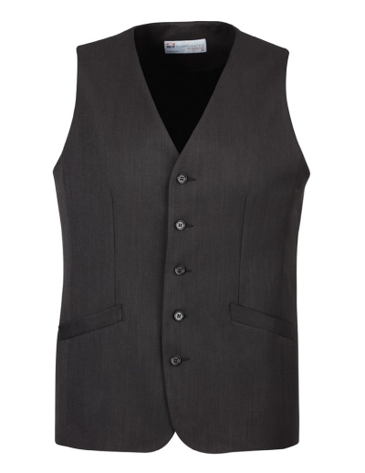 The Biz Corporates Mens Long Line Vest is made from cool stretch plain suiting. 92% polyester. Available in 3 colours. Sizes 87R - 142R.