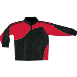 The Unlimited Edition Adult Sports Team Jacket is a 120gsm, full zip, team jacket.  Black and Red.  Great team wear from C-Force Textiles.