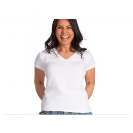  The Unlimited Edition Womens Urban V Tee is made from 95% cotton and 5% elastane blend. 190gsm. Available in 3 colours. Sizes 8-20.