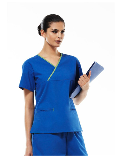 The Biz Collection Crossover Scrubs Top is a 65% polyester scrub top.  155gsm.  6 colour combinations.  Great healthcare scrubs uniforms.