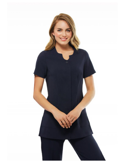 The Biz Collection Ladies Eden Tunic is a 97% Polyester, modern fit tunic.  Perfect for beauty and healthcare.  Great branded uniforms & Biz Collection clothing.