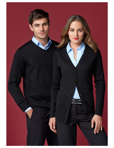 The Biz Collection Ladies Milano Cardigan is a semi fitted, 50% wool cardigan.  3 colours.  XS - 3XL.  Great work cardigans from Biz Collection.