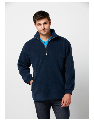 The Biz Collection Mens Heavy Weight 1/2 Zip Winter Fleece 100% polyester low pill fleece.  Available in Black & Navy.  sizes XS-3XL.