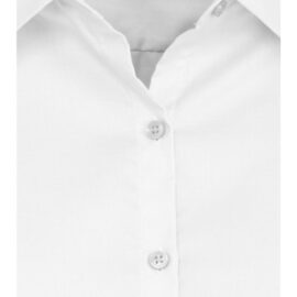 The Biz Collection Ladies Luxe Long Sleeve Shirt is 100% cotton mini herringbone fabric. A semi-fitted shirt.  Available in Blue & White. Sizes 6-24.