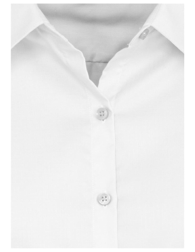 The Biz Collection Ladies Luxe Long Sleeve Shirt is 100% cotton mini herringbone fabric. A semi-fitted shirt.  Available in Blue & White. Sizes 6-24.