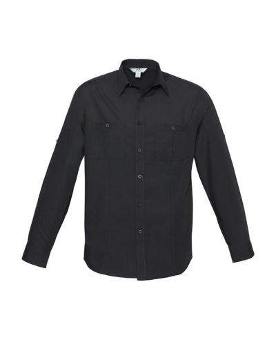 The Biz Collection Mens Bondi Long Sleeve Shirt is 65% Polyester, 35% cotton. A classic fit shirt.  Available in 4 colours. Sizes XS-3XL,5XL.