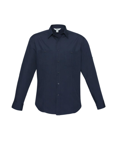 The Biz Collection Mens Bondi Long Sleeve Shirt is 65% Polyester, 35% cotton. A classic fit shirt.  Available in 4 colours. Sizes XS-3XL,5XL.
