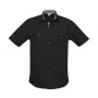 Biz Collection Mens Bondi Short Sleeve Shirt-s306ms_black_edge_check_725