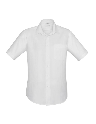 Biz Collection Mens Preston Short Sleeve Shirt -s312ms_preston-mens-ss-shirt_white_725 Biz Collection Mens Preston Short Sleeve Shirt