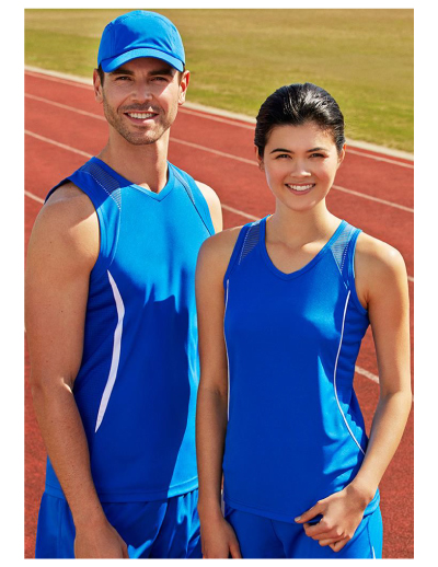The Biz Collection Mens Razor Singlet is made from 100% biz cool polyester sports interlock fabric.  8 colours.  Great branded sports singlets & sportswear.