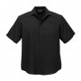 Biz Collection Mens Plain Oasis Short Sleeve Shirt-sh3603_3_black_725