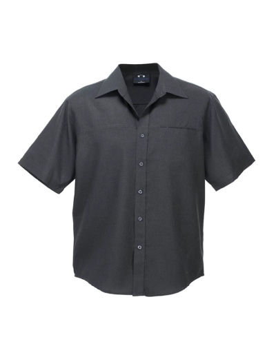Biz Collection Mens Plain Oasis Short Sleeve Shirt