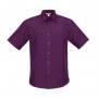Biz Collection Mens Plain Oasis Short Sleeve Shirt-sh3603_grape_725